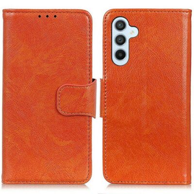 Samsung Galaxy A17 Suojakotelo Oranssi Nahka