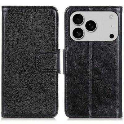 Apple iPhone 17 Pro Kotelo Musta Nahka