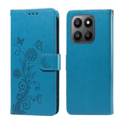 Honor 400 Smart 5G Suojakotelo Kukka Kuvio Sininen