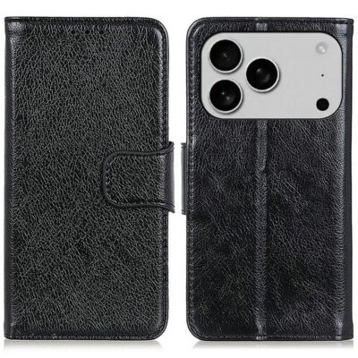 Apple iPhone 17 Pro Max Kotelo Musta Nahka