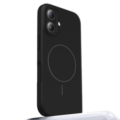 Apple iPhone 17 Silikoni Suojakuori MagSafe-Tuella Musta