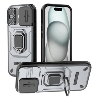 Apple iPhone 17 Sormuskuori Kamerasuojalla Harmaa