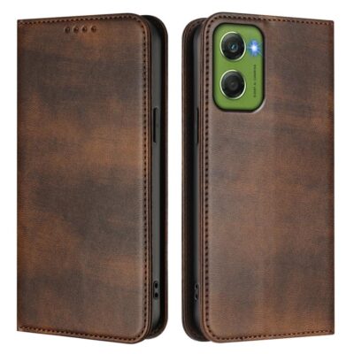 Motorola G06 RFID Suojattu Kotelo Tummanruskea