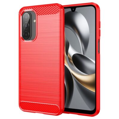 Samsung Galaxy A17 Suojakuori Hiilikuitu Punainen