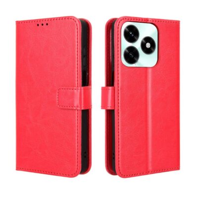 Honor X5c Plus Suojakotelo PU-Nahka Punainen