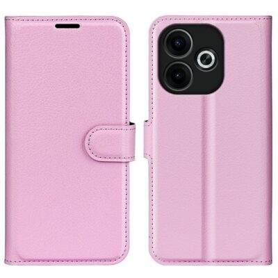 Oppo A5 Pro 5G Suojakotelo PU-Nahka Vaaleanpunainen