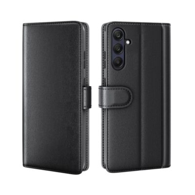 Samsung Galaxy S25 FE 5G Kotelo Musta Nahka