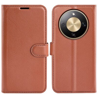 Honor Magic8 Lite 5G Kotelo PU-Nahka Ruskea