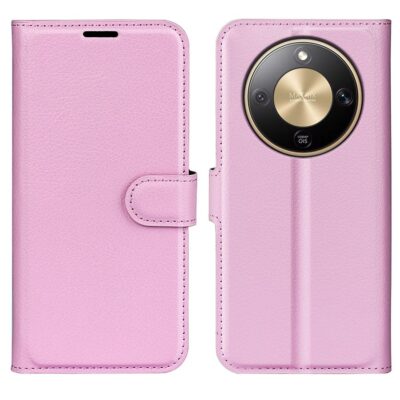 Honor Magic8 Lite 5G Kotelo PU-Nahka Vaaleanpunainen