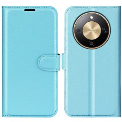 Honor Magic8 Lite 5G Kotelo PU-Nahka Vaaleansininen