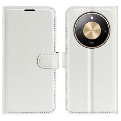 Honor Magic8 Lite 5G Kotelo PU-Nahka Valkoinen