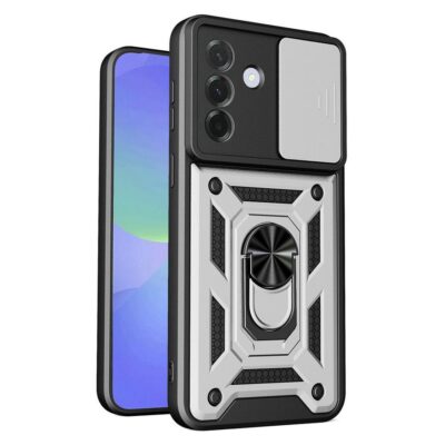 Samsung Galaxy A37 5G Sormuskuori Kamerasuojalla Hopea