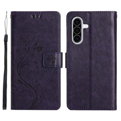 Samsung Galaxy A37 5G Suojakotelo Kukka Tummanvioletti