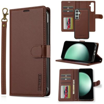 Samsung Galaxy A57 5G Kotelo LC.IMEEKE Ruskea