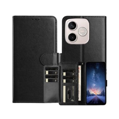 Honor 600 Lite 5G Kotelo 8-Korttipaikkainen Musta