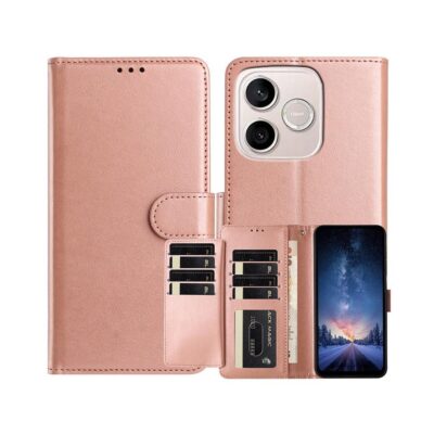 Honor 600 Lite 5G Kotelo 8-Korttipaikkainen Ruusukulta