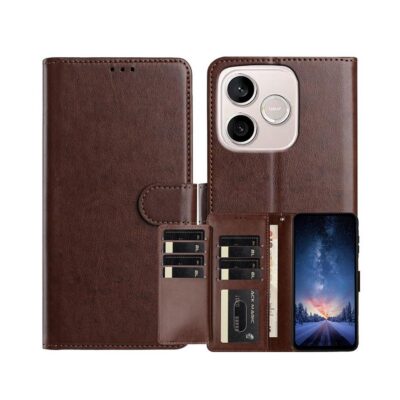 Honor 600 Lite 5G Kotelo 8-Korttipaikkainen Tummanruskea