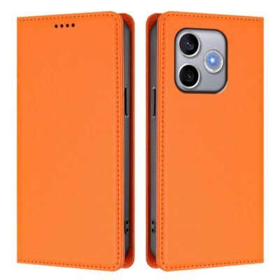 Honor 600 Lite 5G RFID Suojattu Kannellinen Kotelo Oranssi