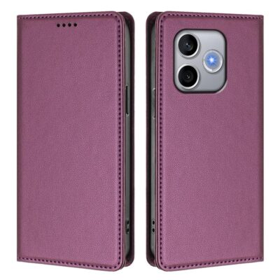 Honor 600 Lite 5G RFID Suojattu Kannellinen Kotelo Tummanvioletti