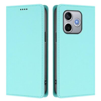 Honor 600 Lite 5G RFID Suojattu Kannellinen Kotelo Turkoosi