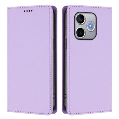 Honor 600 Lite 5G RFID Suojattu Kannellinen Kotelo Vaaleanvioletti