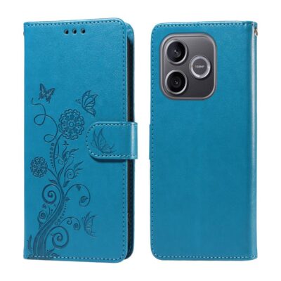 Honor 600 Lite 5G Suojakotelo Kukka Sininen