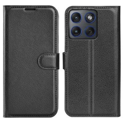 Motorola Edge 70 5G Suojakotelo PU-Nahka Musta