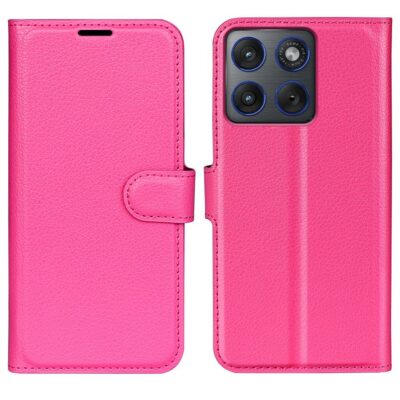 Motorola Edge 70 5G Suojakotelo PU-Nahka Pinkki