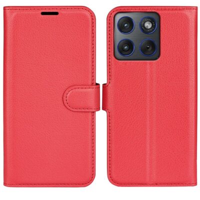 Motorola Edge 70 5G Suojakotelo PU-Nahka Punainen