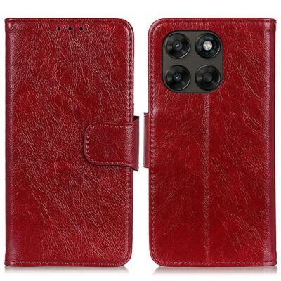 Motorola G67 5G / G77 5G Suojakotelo Punainen Nahka