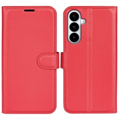 Samsung Galaxy S26+ 5G Kotelo PU-Nahka Punainen