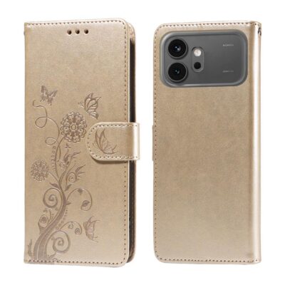 Honor 600 5G / 600 Pro 5G Suojakotelo Kukka Kulta