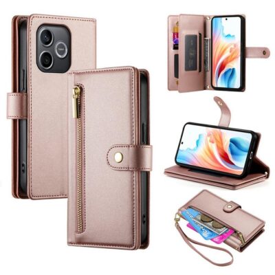 Honor 600 Lite 5G Käsilaukku Lompakko Ruusukulta