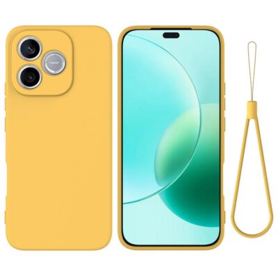 Honor 600 Lite 5G Suojakuori Silikoni Keltainen