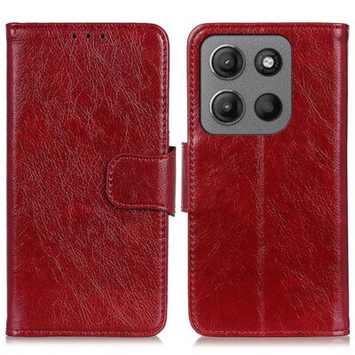 Motorola Moto G17 / G17 Power Nahkakotelo Punainen