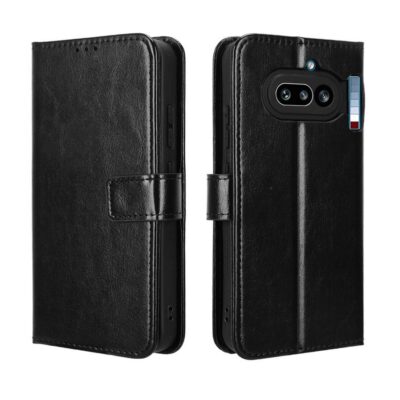 Nothing Phone (4a) Kotelo PU-Nahka Musta