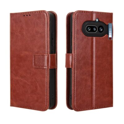 Nothing Phone (4a) Kotelo PU-Nahka Ruskea