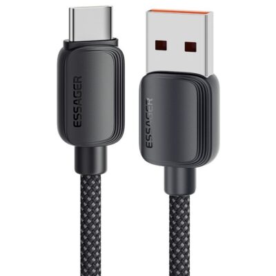 ESSAGER USB-C – USB-A Pikalatauskaapeli 100W 2m Musta