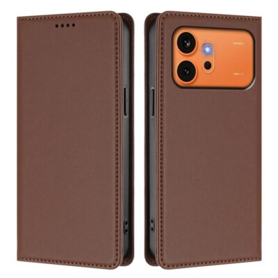 Honor 600 5G / 600 Pro 5G Kannellinen Kotelo RFID Ruskea
