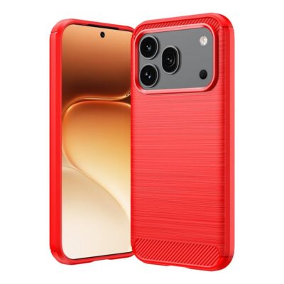 Honor 600 5G / 600 Pro 5G Suojakuori Hiilikuitu Punainen