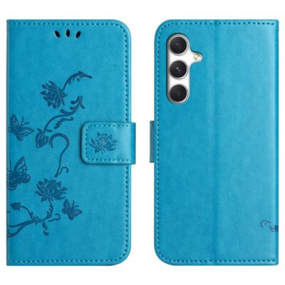 Samsung Galaxy A27 5G Kotelo Kukka Kuvio Sininen