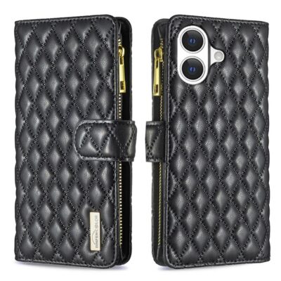 Apple iPhone 17 Lompakko Rhombus Musta