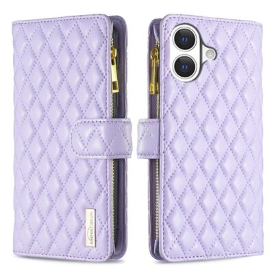 Apple iPhone 17 Lompakko Rhombus Violetti