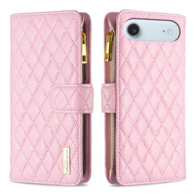 Apple iPhone Air Lompakko Rhombus Vaaleanpunainen