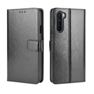 OnePlus Nord Lompakko Suojakotelo PU-Nahka Musta
