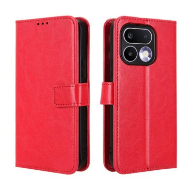 Realme 16 Pro+ 5G Suojakotelo PU-Nahka Punainen