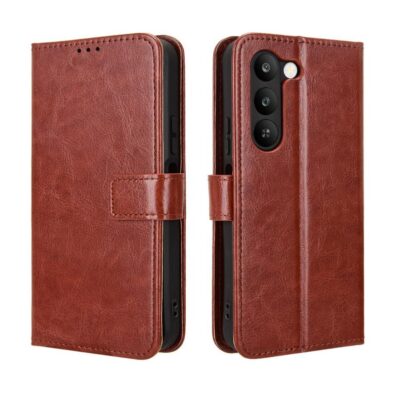 Realme C100 5G Suojakotelo PU-Nahka Ruskea