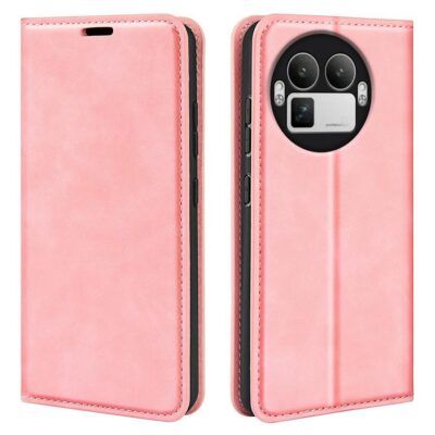 Realme GT 8 Pro 5G Kannellinen Suojakotelo Vaaleanpunainen