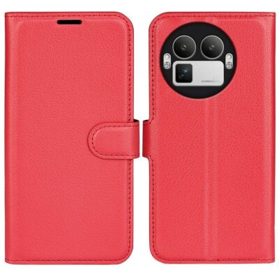 Realme GT 8 Pro 5G Lompakkokotelo PU-Nahka Punainen