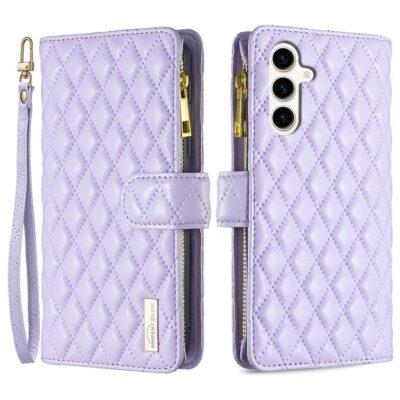 Samsung Galaxy S25 FE 5G Lompakko Rhombus Violetti